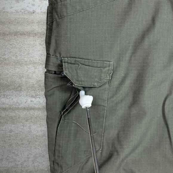 Vintage 90s Tactical Pants 36x30 Baggy Wide Leg Olive Green Cargos Double Knees - Picture 6 of 6